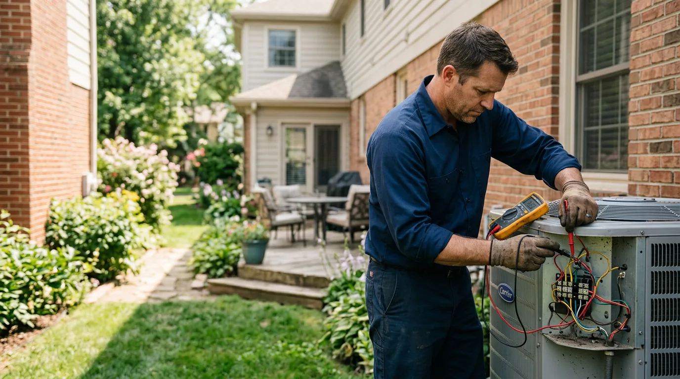 HVAC technician working near Coolidge, KS